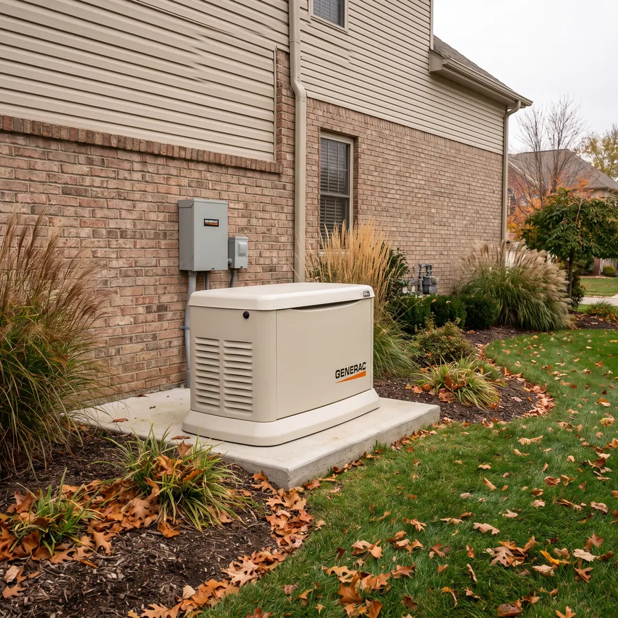 Standby generator at a home